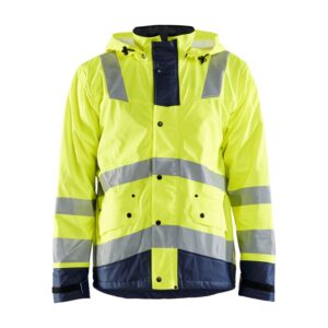 Blaklader Regenjas gevoerd High Vis LEVEL 2 4307  High Vis Geel/Marineblauw