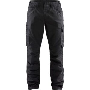 Blaklader Service werkbroek denim stretch 1439  Zwart/Zwart