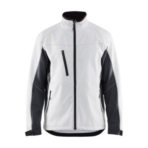 Blaklader Softshell Jack 4950  Wit/Donkergrijs