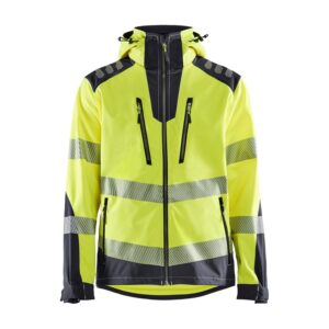 Blaklader Softshell jack High Vis 4491  HIgh Vis Geel/Medium Grijs