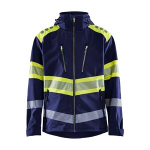 Blaklader Softshell jack High Vis 4494  Marine/High Vis Geel