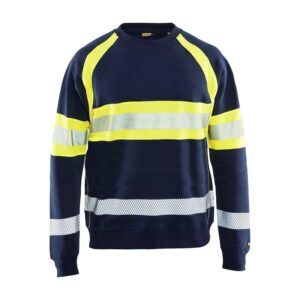 Blaklader Sweater High Vis 3359  Marine/High Vis Geel