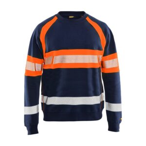 Blaklader Sweater High Vis 3359  Marineblauw/Oranje