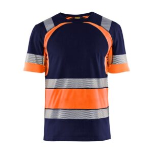 Blaklader T-shirt High Vis 3421  Marineblauw/Oranje
