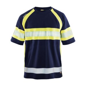 Blaklader UV-T-shirt High Vis 3337  Marine/High Vis Geel