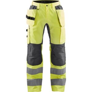 Blaklader Werkbroek met stretch High Vis 1552  HIgh Vis Geel/Medium Grijs