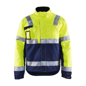 Blaklader Winterjas High Vis 4862  High Vis Geel/Marineblauw
