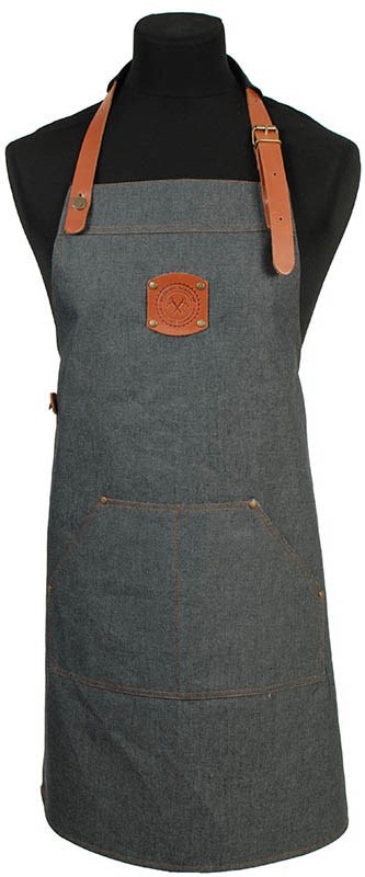 Schriks Leer-Denim-schort 3703  Black Denim