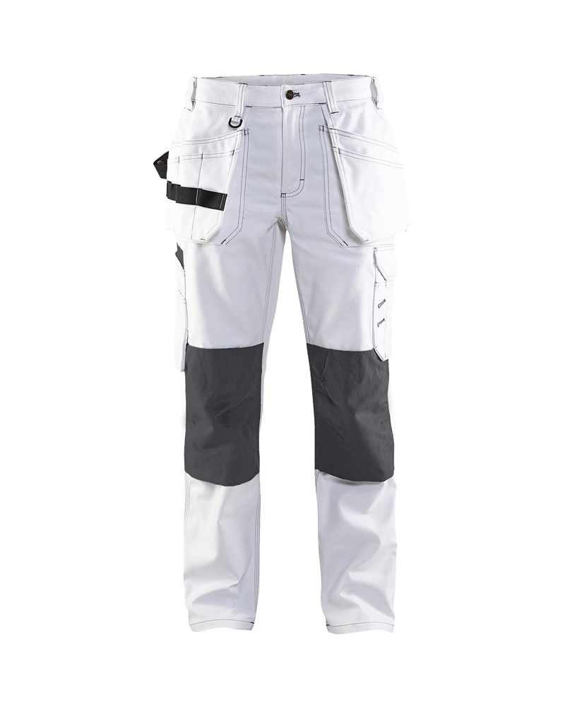 Blaklader Dames Schilders Werkbroek 7131  Wit/Donkergrijs