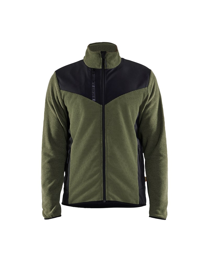 Blaklader Gebreid vest met softshell 5942  Herfstgroen/Zwart