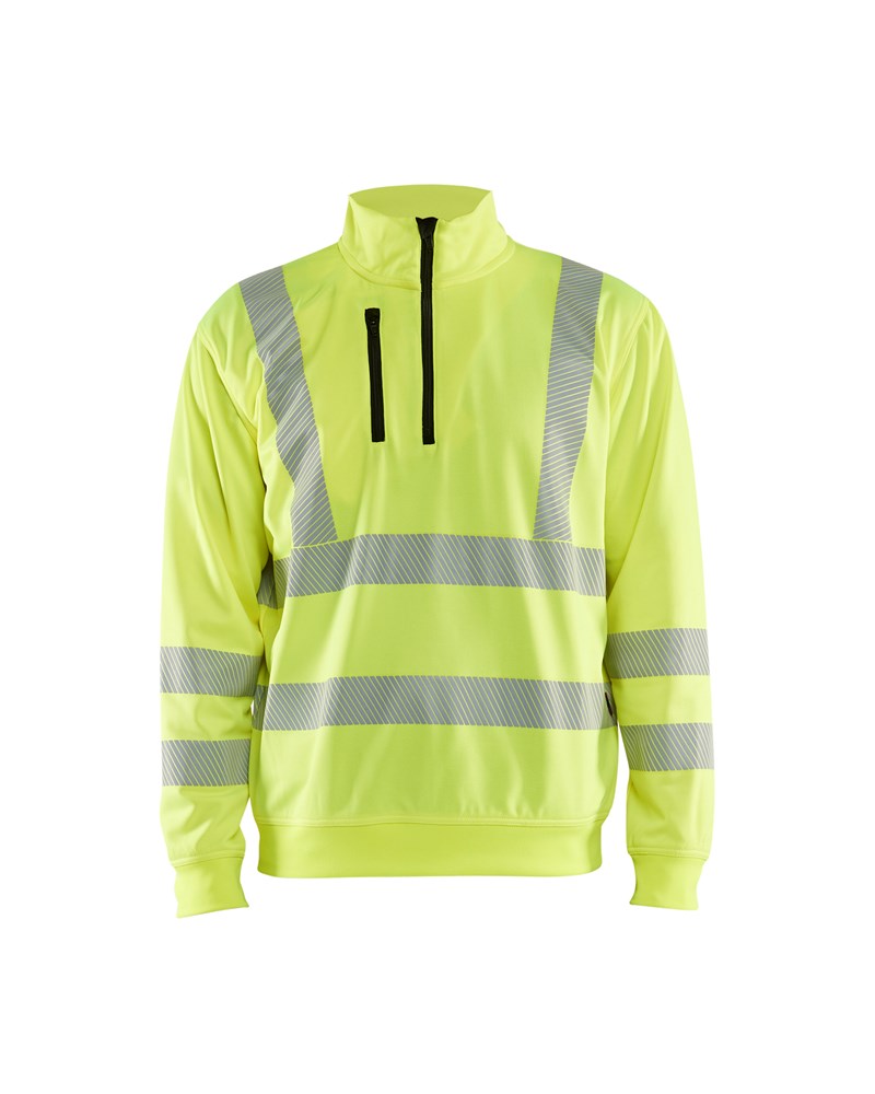 Blaklader High Vis Sweatshirt halve rits 3564  High Vis Geel