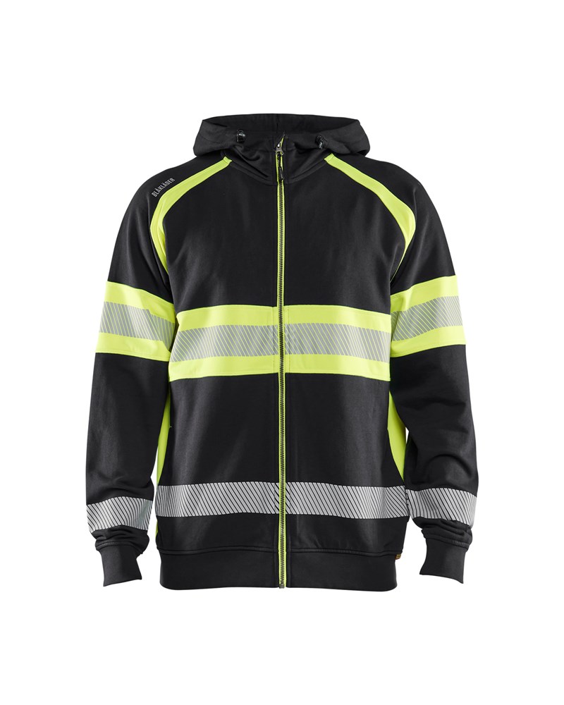 Blaklader High vis Hooded sweatshirt 3552  Zwart/High Vis Geel