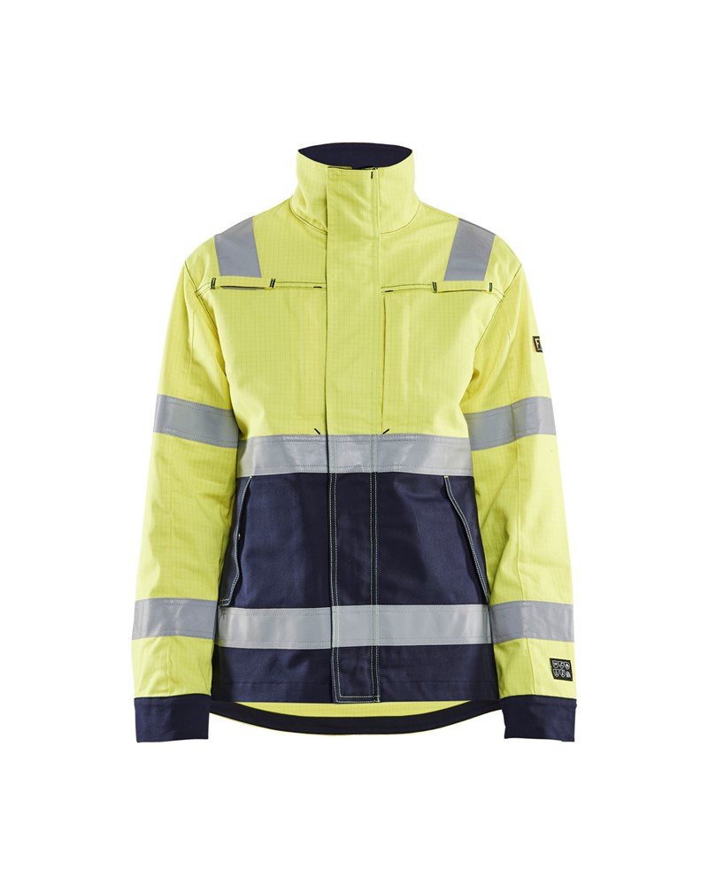 Blaklader Multinorm jack Dames 4091  High Vis Geel/Marineblauw