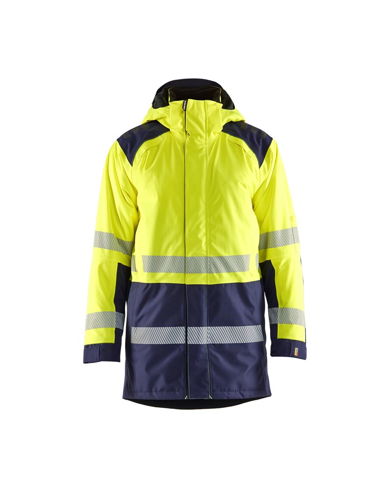 Blaklader Winterparka High Vis 4457  High Vis Geel/Marineblauw