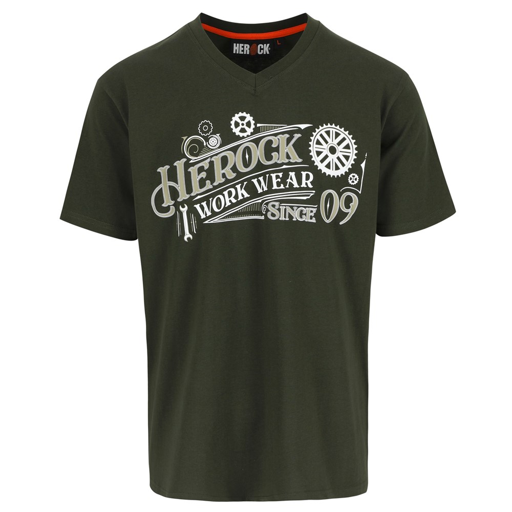 HEROCK® Barber T-shirt korte mouwen  Donker Kaki
