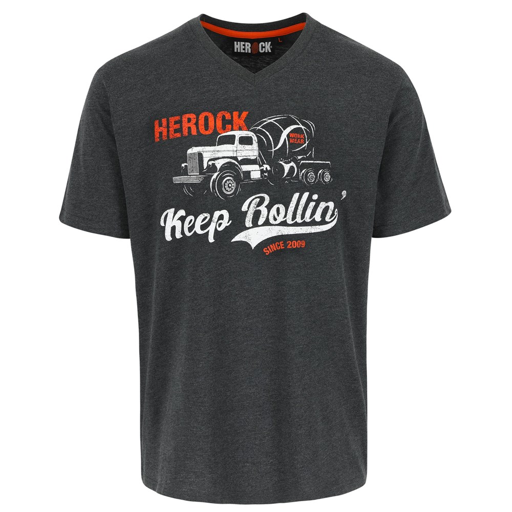 HEROCK® Rollin T-shirt korte mouwen  Donker Heather Grijs