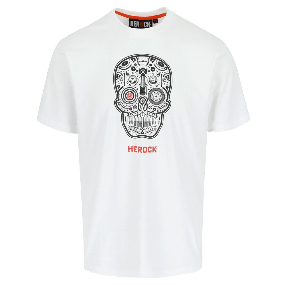 HEROCK® Skullo T-shirt korte mouwen  Wit